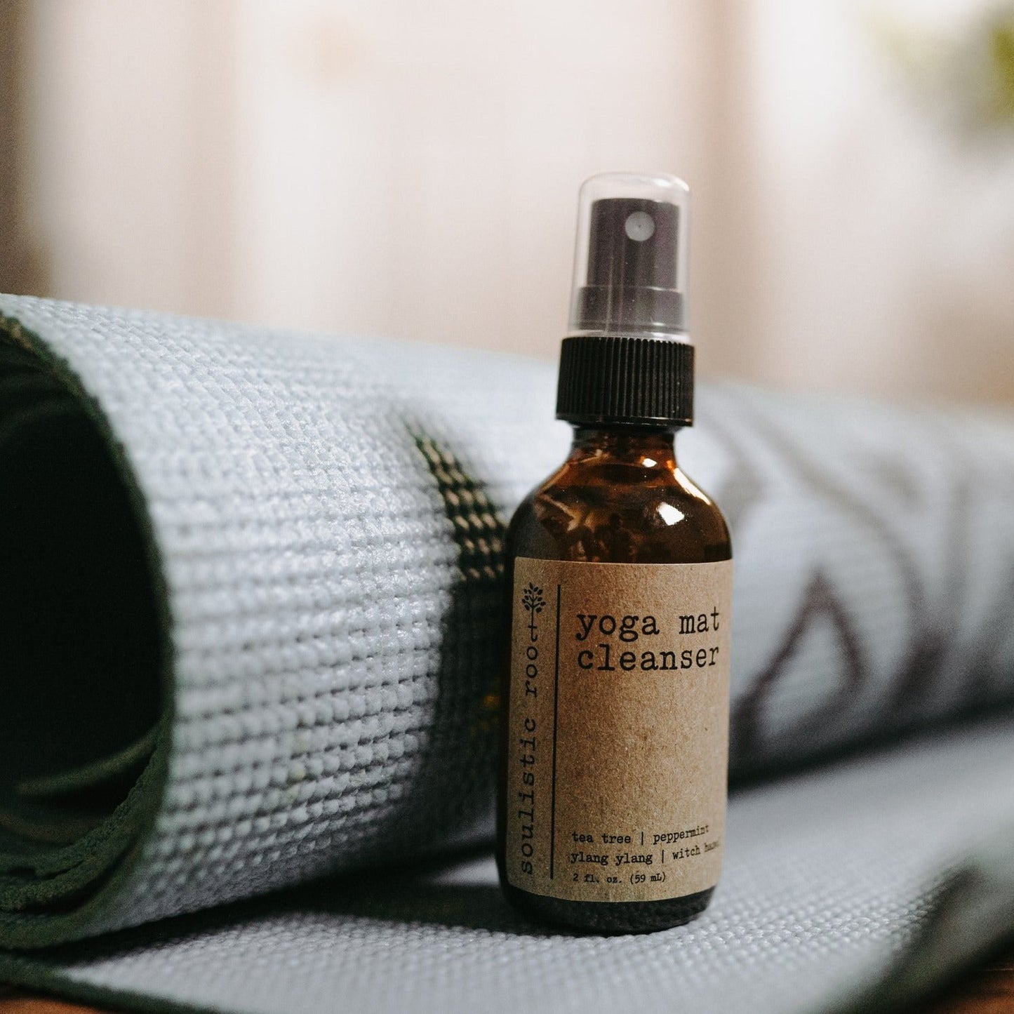 Yoga Mat Cleaner with Natural Oils and Rose Quartz Option-3