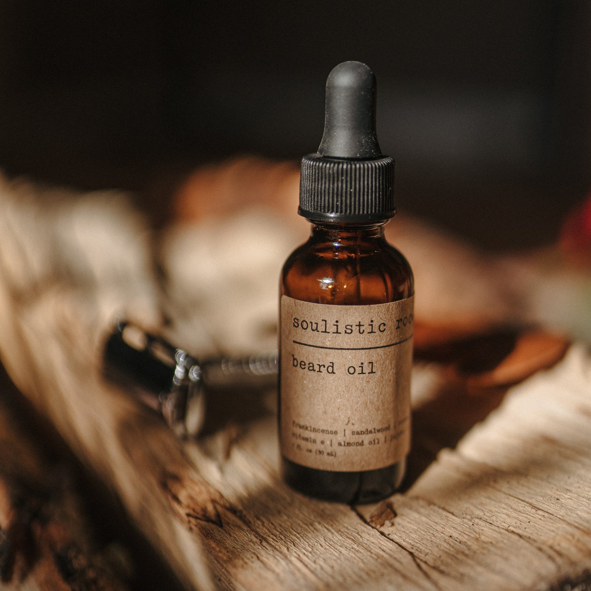 Natural Bearded Men's Beard Oil with Frankincense Sandalwood Rosemary-1