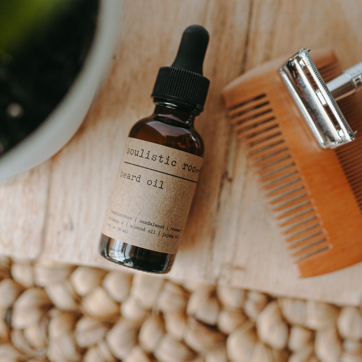 Natural Bearded Men's Beard Oil with Frankincense Sandalwood Rosemary-0